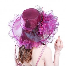 Summer Sun Hats For Mujer Elegant Vintage Hat Wide Large Brim With Big Flower   eb-14629760